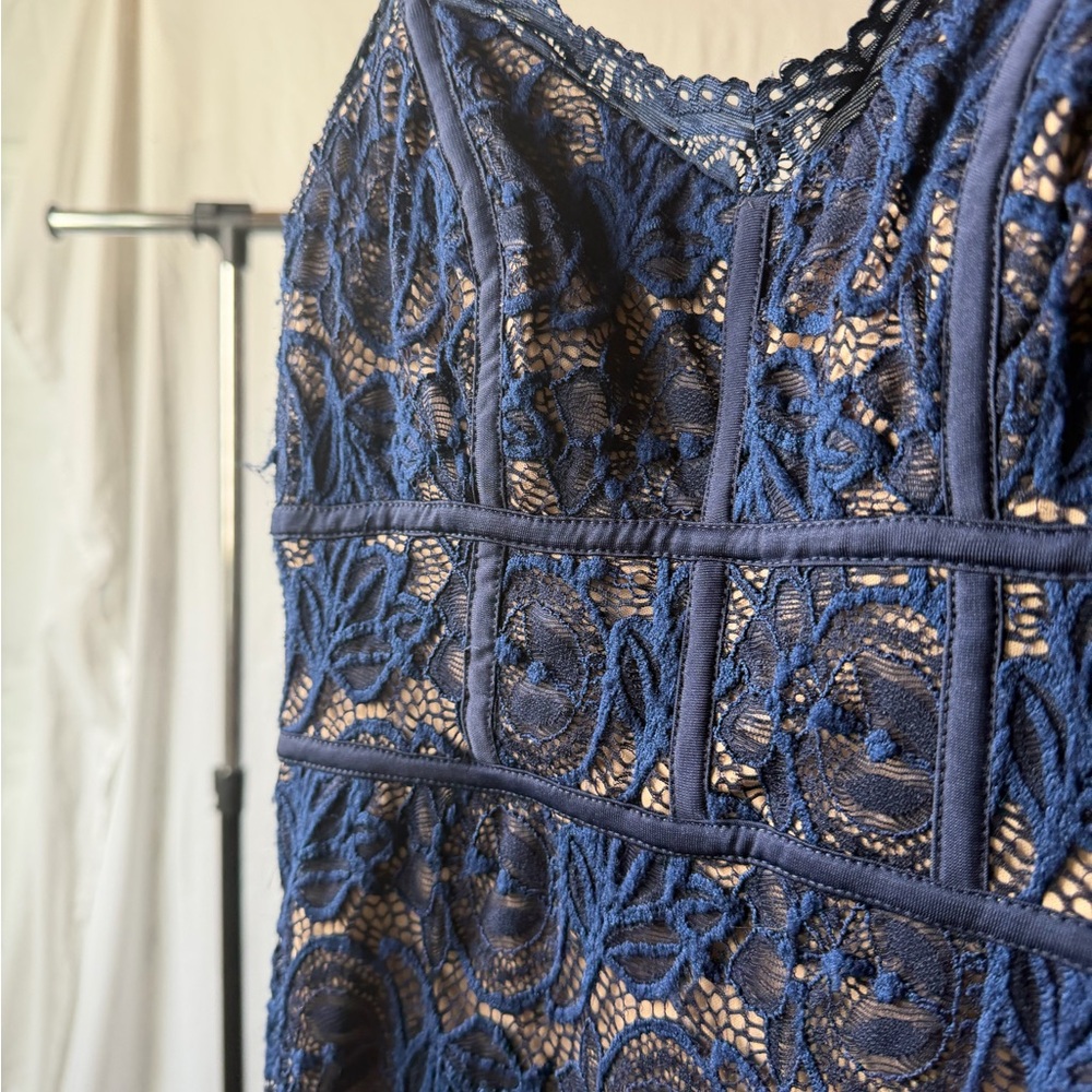 B. Darlin Navy Lace Cocktail Dress